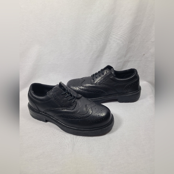 JB Goodhue steel toe black leather shoes- size 8 men's - Picture 2 of 4